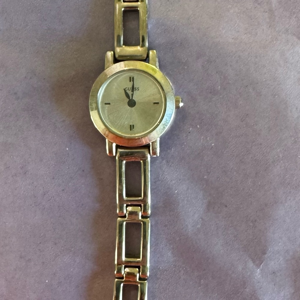 Guess Gold-Tone Open Link Bracelet Watch